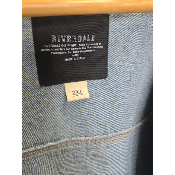Riverdale Jug Head Archie Comic Sherpa Collar Denim Jacket Size 2X - Picture 3 of 4